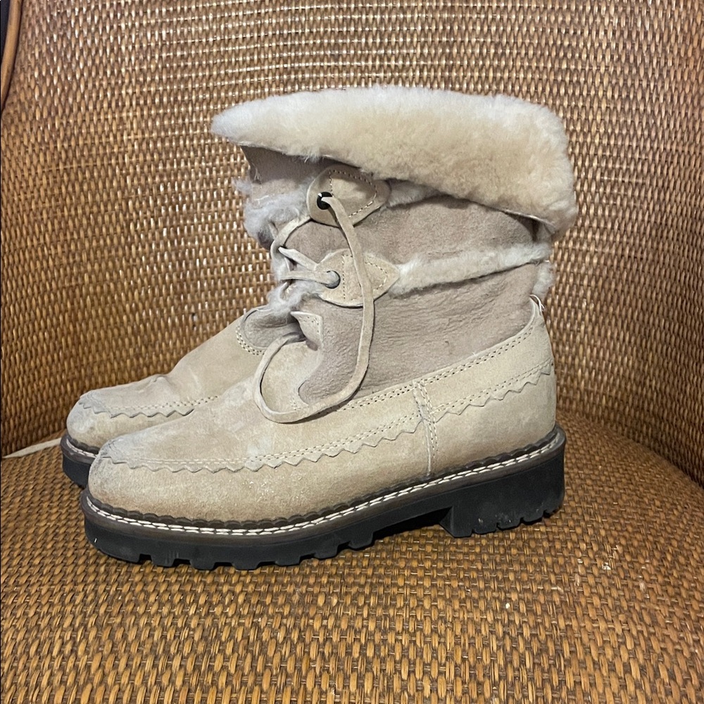 Blondo Tan Shearling Winter Boots